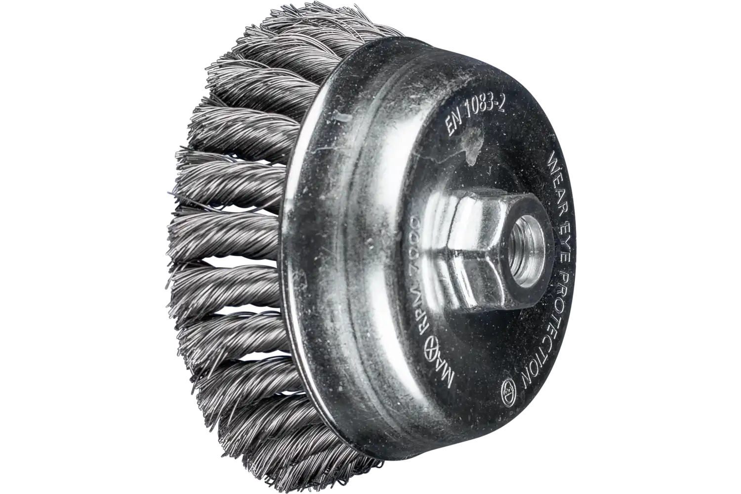 Picture of Pferd Knot Wire Cup Brush Psf 5" Dia. .014 Carbon Steel 5/8-11" Thread